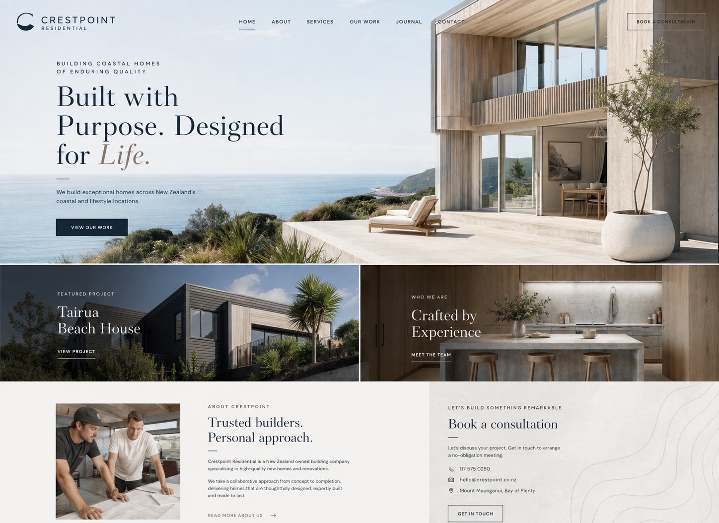 Crestpoint Residential website design concept